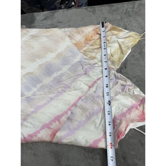 AllSaints Melody Marea Sunset Tie-Dye Silk Slip Dress Watercolor Midi sz 8 US - Picture 10 of 15